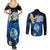 Hafa Adai Guam Couples Matching Summer Maxi Dress and Long Sleeve Button Shirt Guahan Sea Turtle Tropical Style LT14 - Polynesian Pride