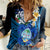 Hafa Adai Guam Women Casual Shirt Guahan Sea Turtle Tropical Style LT14 Female Blue - Polynesian Pride