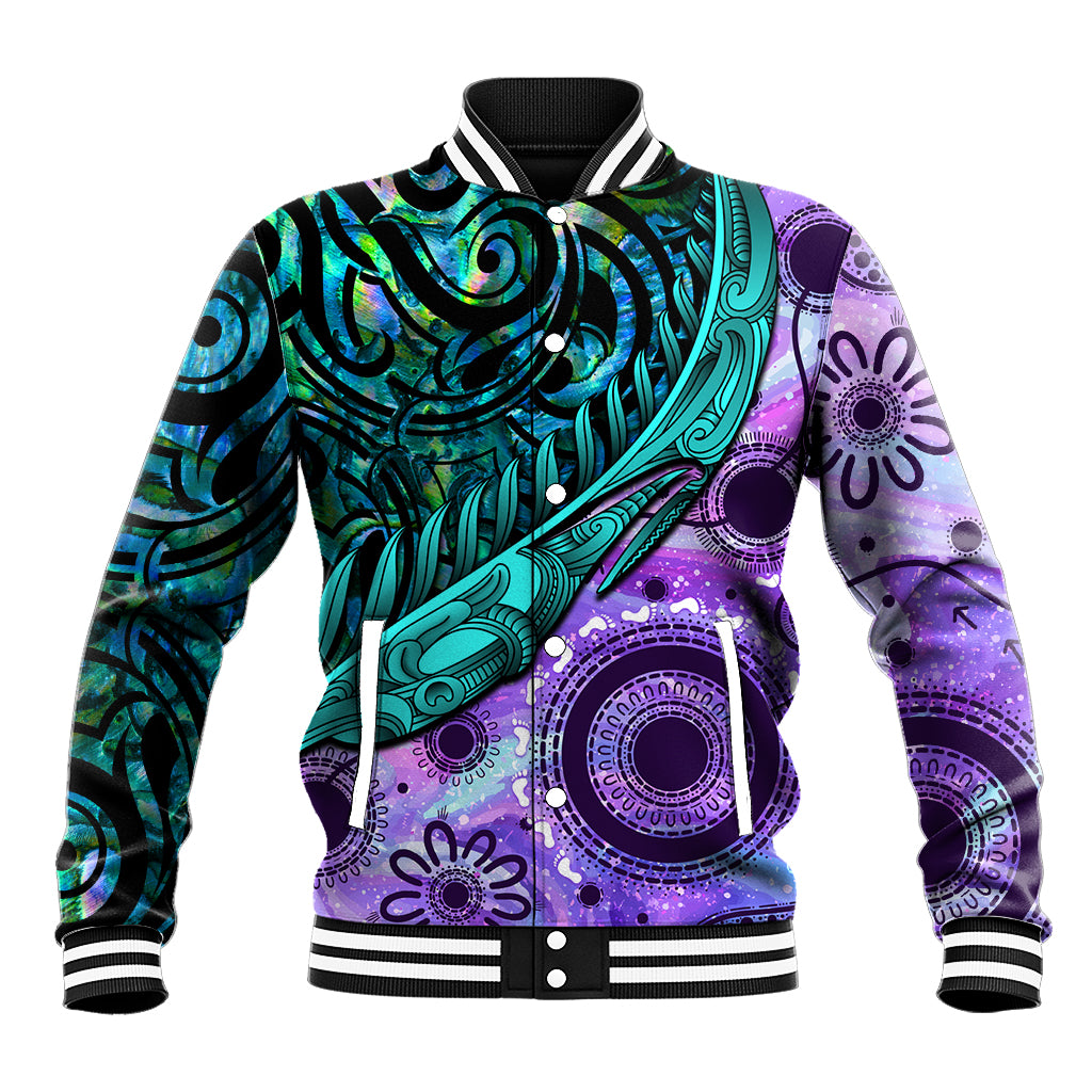 New Zealand Paua Shell With Australia Opal Unique Combine Baseball Jacket LT14 Unisex Green - Polynesian Pride