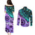 New Zealand Paua Shell With Australia Opal Unique Combine Couples Matching Puletasi Dress and Long Sleeve Button Shirt LT14 - Polynesian Pride
