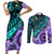 New Zealand Paua Shell With Australia Opal Unique Combine Couples Matching Short Sleeve Bodycon Dress and Long Sleeve Button Shirt LT14 Green - Polynesian Pride