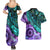 New Zealand Paua Shell With Australia Opal Unique Combine Couples Matching Summer Maxi Dress and Hawaiian Shirt LT14 - Polynesian Pride