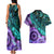 New Zealand Paua Shell With Australia Opal Unique Combine Couples Matching Tank Maxi Dress and Hawaiian Shirt LT14 - Polynesian Pride