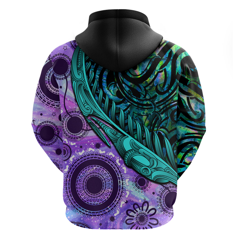 New Zealand Paua Shell With Australia Opal Unique Combine Hoodie LT14 - Polynesian Pride