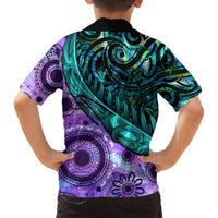 New Zealand Paua Shell With Australia Opal Unique Combine Kid Hawaiian Shirt LT14 - Polynesian Pride
