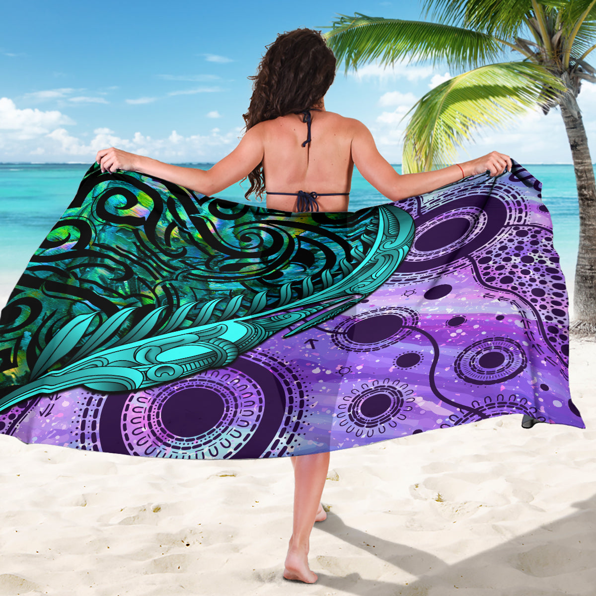 New Zealand Paua Shell With Australia Opal Unique Combine Sarong LT14 - Polynesian Pride