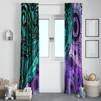New Zealand Paua Shell With Australia Opal Unique Combine Window Curtain LT14 - Polynesian Pride