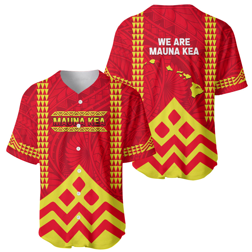 Hawaii Mauna Kea Baseball Jersey Hawaiian Kakau Tribal Pattern LT14 - Polynesian Pride