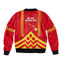 Hawaii Mauna Kea Bomber Jacket Hawaiian Kakau Tribal Pattern LT14 - Polynesian Pride