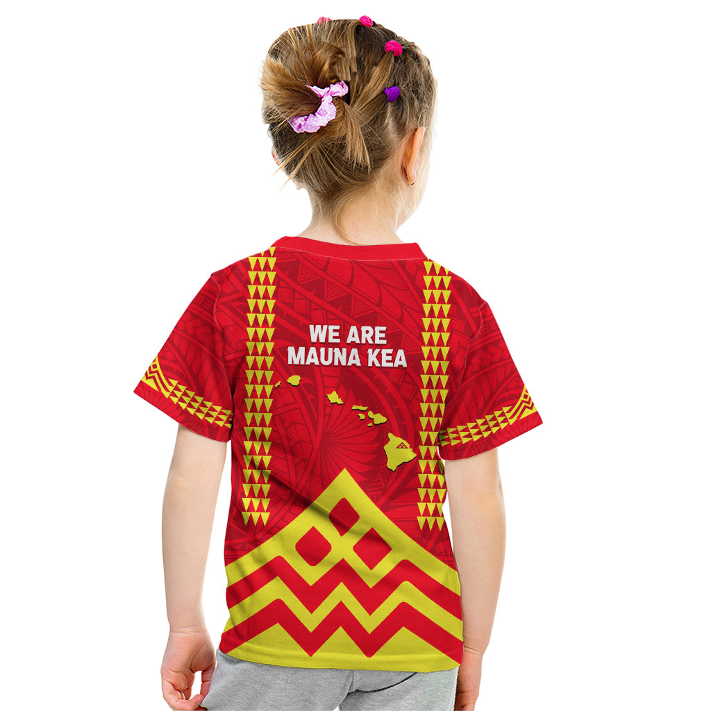 Hawaii Mauna Kea Kid T Shirt Hawaiian Kakau Tribal Pattern LT14 - Polynesian Pride