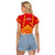 Hawaii Mauna Kea Raglan Cropped T Shirt Hawaiian Kakau Tribal Pattern LT14 - Polynesian Pride