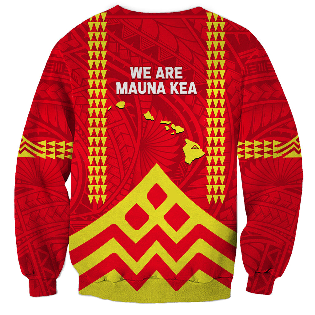 Hawaii Mauna Kea Sweatshirt Hawaiian Kakau Tribal Pattern LT14 - Polynesian Pride