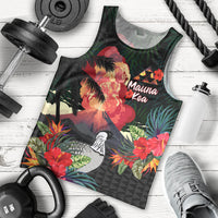 Hawaii Mauna Kea Men Tank Top White Mountain With Nene Tropical Vibes LT14 - Polynesian Pride