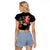 Hawaii Mauna Kea Raglan Cropped T Shirt White Mountain With Nene Tropical Vibes LT14 - Polynesian Pride
