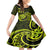 Lime Green New Zealand Mangopare Kid Short Sleeve Dress Aotearoa Maori Koru Style LT14 KID Lime Green - Polynesian Pride
