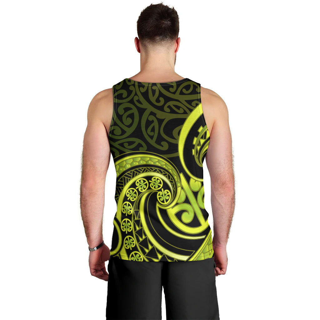 Lime Green New Zealand Mangopare Men Tank Top Aotearoa Maori Koru Style LT14 - Polynesian Pride