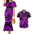 Purple Aotearoa Mangopare Couples Matching Mermaid Dress and Hawaiian Shirt NZ Maori Koru Style LT14 Purple - Polynesian Pride