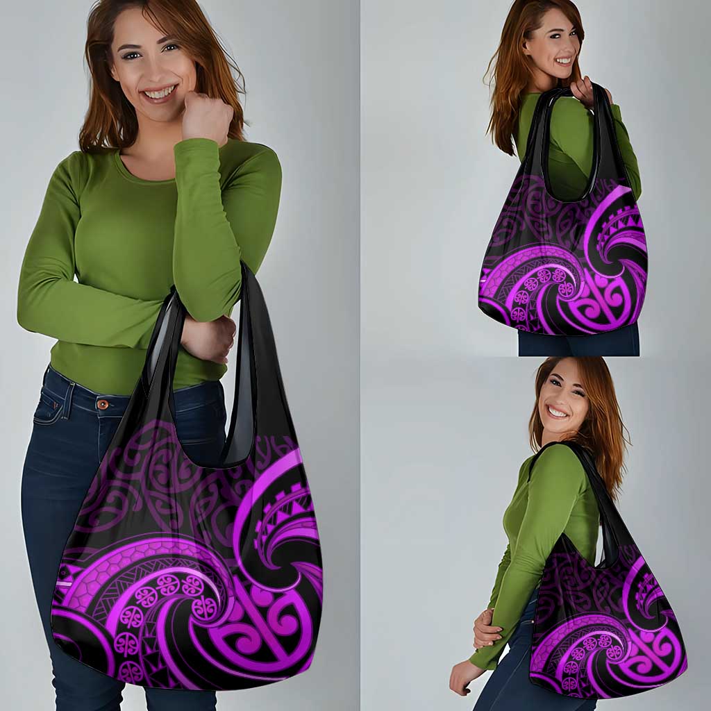 Purple Aotearoa Mangopare Grocery Bag NZ Maori Koru Style LT14 - Polynesian Pride