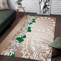 Cook Islands Tiare Maori With Conch Shell Area Rug 2025 Pasifika Polynesian Tattoo