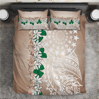 Cook Islands Tiare Maori With Conch Shell Bedding Set 2025 Pasifika Polynesian Tattoo LT14 Brown - Polynesian Pride