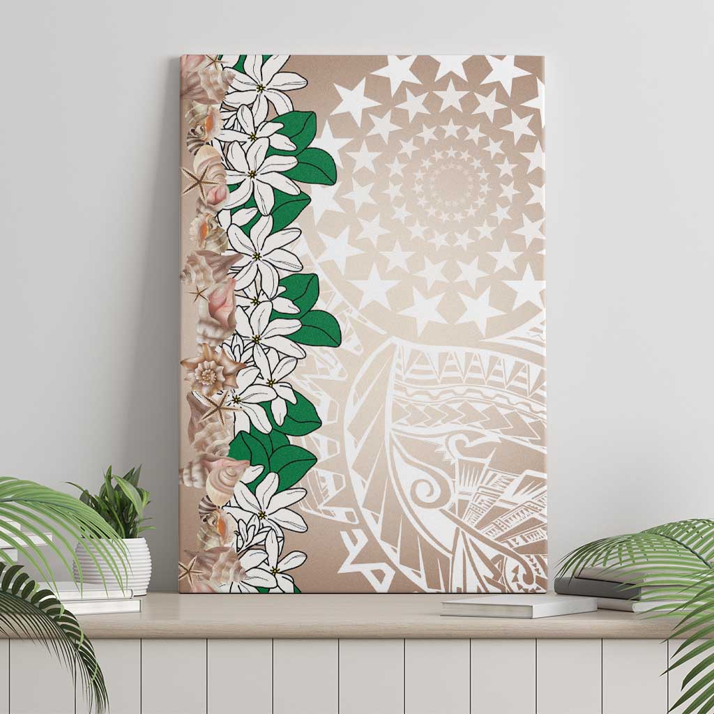 Cook Islands Tiare Maori With Conch Shell Canvas Wall Art 2025 Pasifika Polynesian Tattoo