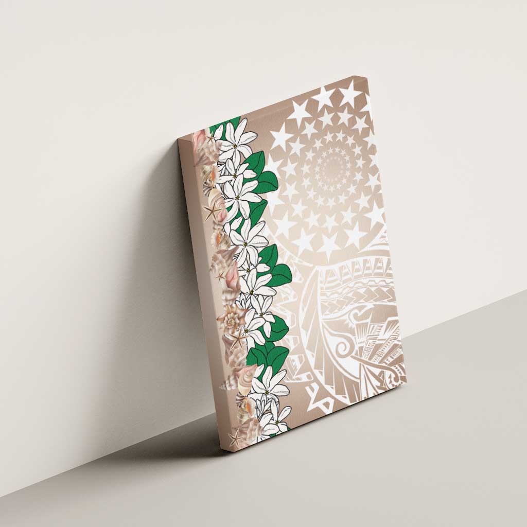 Cook Islands Tiare Maori With Conch Shell Canvas Wall Art 2025 Pasifika Polynesian Tattoo