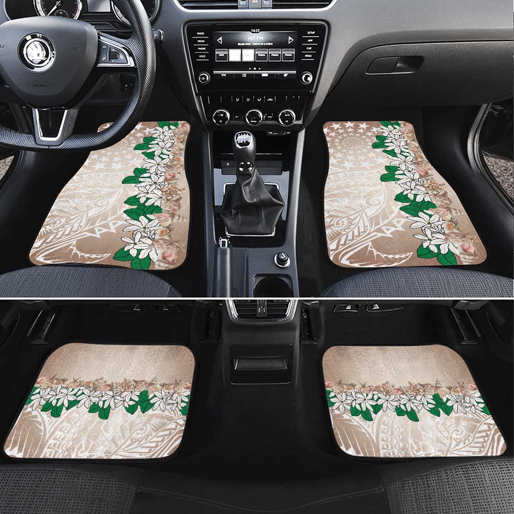 Cook Islands Tiare Maori With Conch Shell Car Mats 2025 Pasifika Polynesian Tattoo