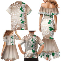 Cook Islands Tiare Maori With Conch Shell Family Matching Mermaid Dress and Hawaiian Shirt 2025 Pasifika Polynesian Tattoo