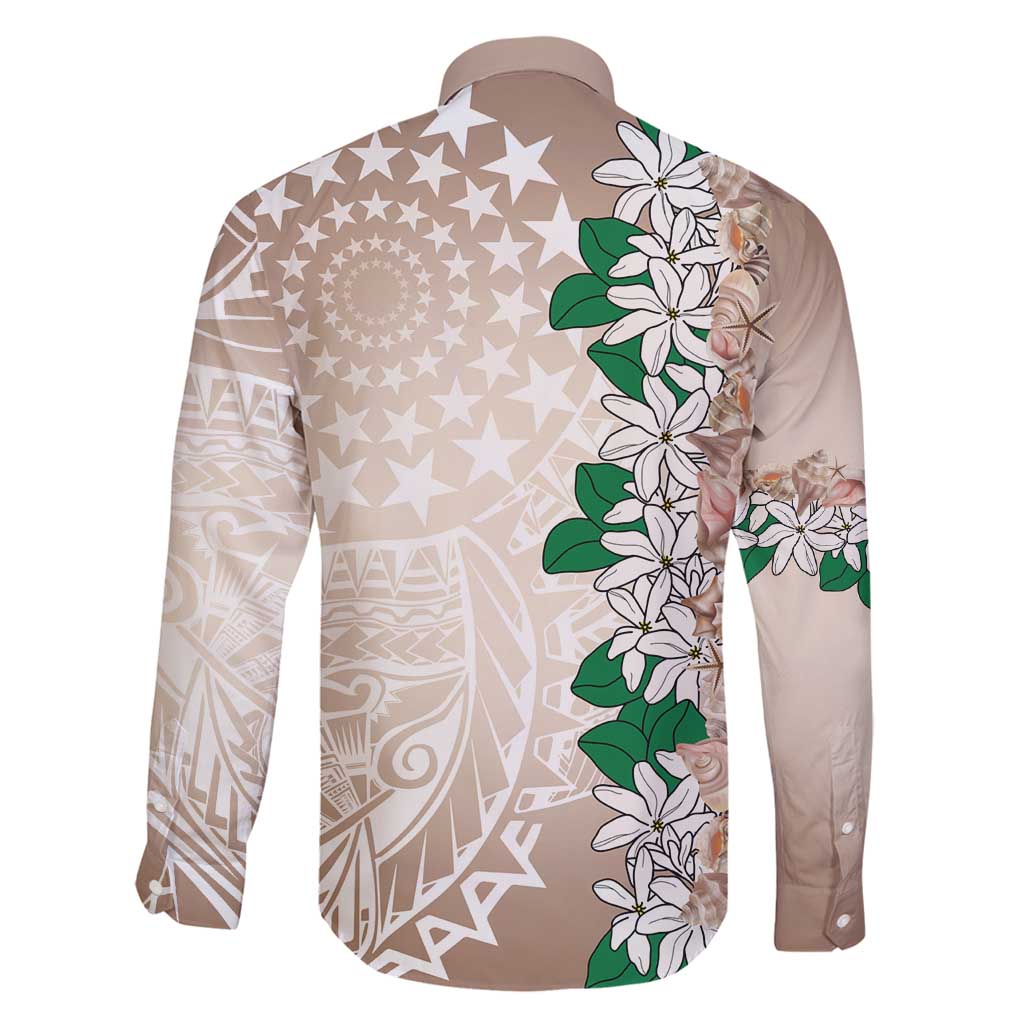 Cook Islands Tiare Maori With Conch Shell Family Matching Off Shoulder Maxi Dress and Hawaiian Shirt 2025 Pasifika Polynesian Tattoo