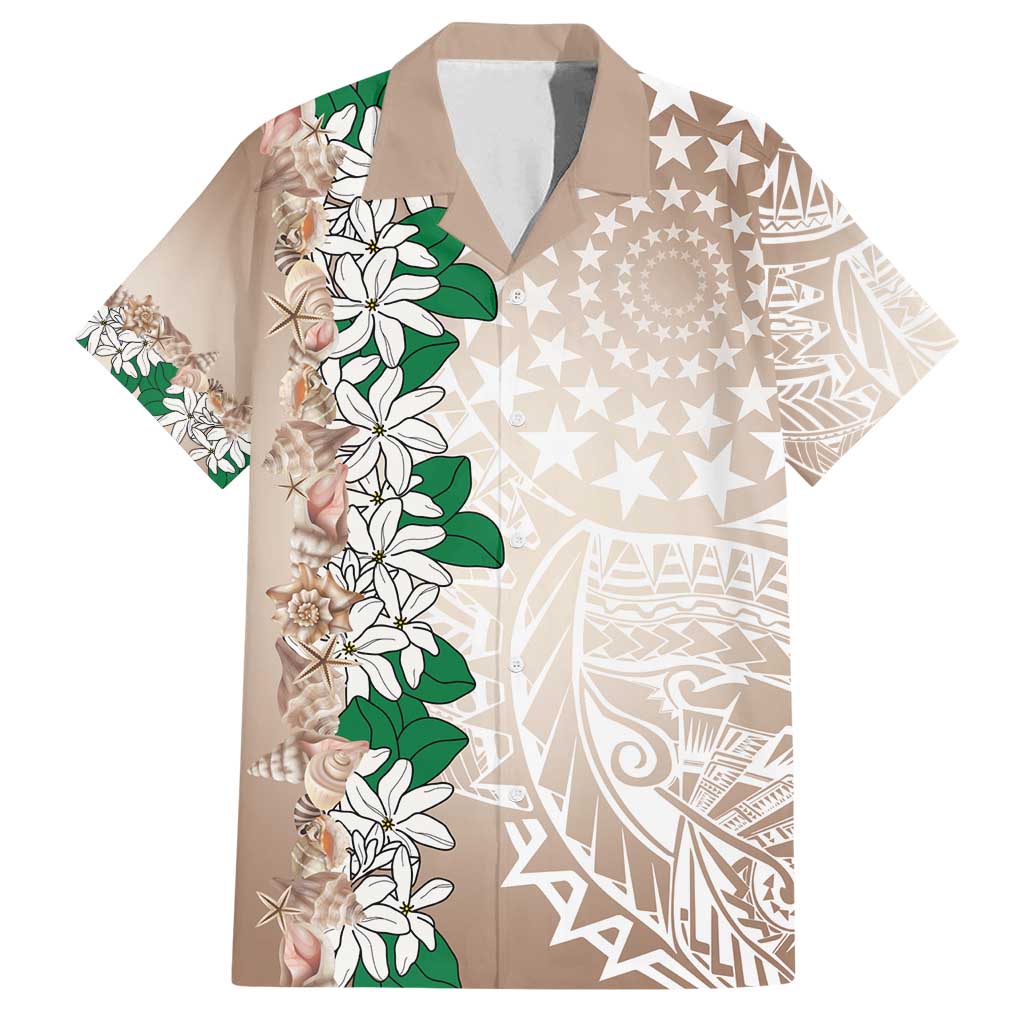 Cook Islands Tiare Maori With Conch Shell Family Matching Puletasi and Hawaiian Shirt 2025 Pasifika Polynesian Tattoo