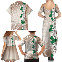 Cook Islands Tiare Maori With Conch Shell Family Matching Summer Maxi Dress and Hawaiian Shirt 2025 Pasifika Polynesian Tattoo