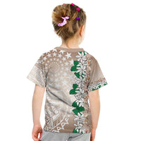 Cook Islands Tiare Maori With Conch Shell Kid T Shirt 2025 Pasifika Polynesian Tattoo