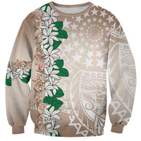 Cook Islands Tiare Maori With Conch Shell Sweatshirt 2025 Pasifika Polynesian Tattoo