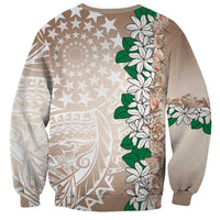 Cook Islands Tiare Maori With Conch Shell Sweatshirt 2025 Pasifika Polynesian Tattoo