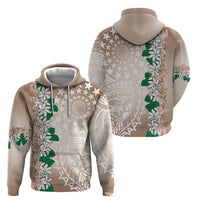 Cook Islands Tiare Maori With Conch Shell Zip Hoodie 2025 Pasifika Polynesian Tattoo
