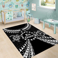 Kia Orana Cook Islands Area Rug 2025 Pasifika Polynesian Turtle Black Color