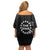 Kia Orana Cook Islands Family Matching Off Shoulder Short Dress and Hawaiian Shirt 2025 Pasifika Polynesian Turtle Black Color