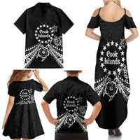 Kia Orana Cook Islands Family Matching Summer Maxi Dress and Hawaiian Shirt 2025 Pasifika Polynesian Turtle Black Color