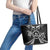 Kia Orana Cook Islands Leather Tote Bag 2025 Pasifika Polynesian Turtle Black Color