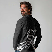 Kia Orana Cook Islands Long Sleeve Polo Shirt 2025 Pasifika Polynesian Turtle Black Color