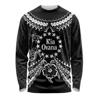Kia Orana Cook Islands Long Sleeve Shirt 2025 Pasifika Polynesian Turtle Black Color