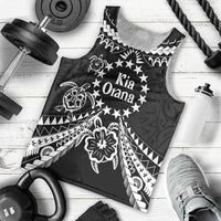 Kia Orana Cook Islands Men Tank Top 2025 Pasifika Polynesian Turtle Black Color