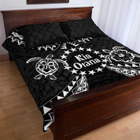 Kia Orana Cook Islands Quilt Bed Set 2025 Pasifika Polynesian Turtle Black Color