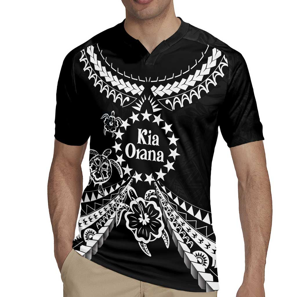 Kia Orana Cook Islands Rugby Jersey 2025 Pasifika Polynesian Turtle Black Color