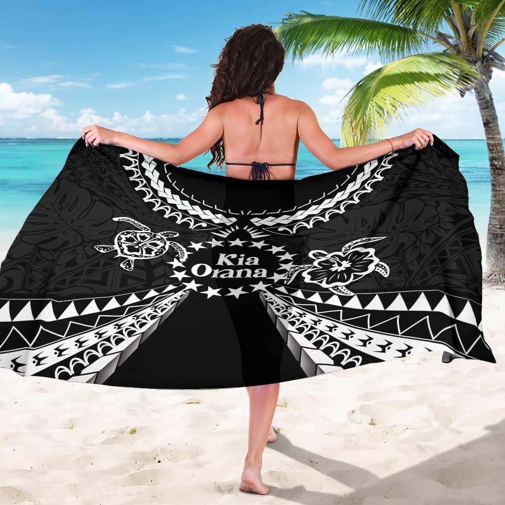 Kia Orana Cook Islands Sarong 2025 Pasifika Polynesian Turtle Black Color