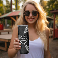 Kia Orana Cook Islands Skinny Tumbler 2025 Pasifika Polynesian Turtle Black Color