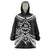 Kia Orana Cook Islands Wearable Blanket Hoodie 2025 Pasifika Polynesian Turtle Black Color