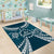 Kia Orana Cook Islands Area Rug Polynesian Turtle Crowberry Blue Color