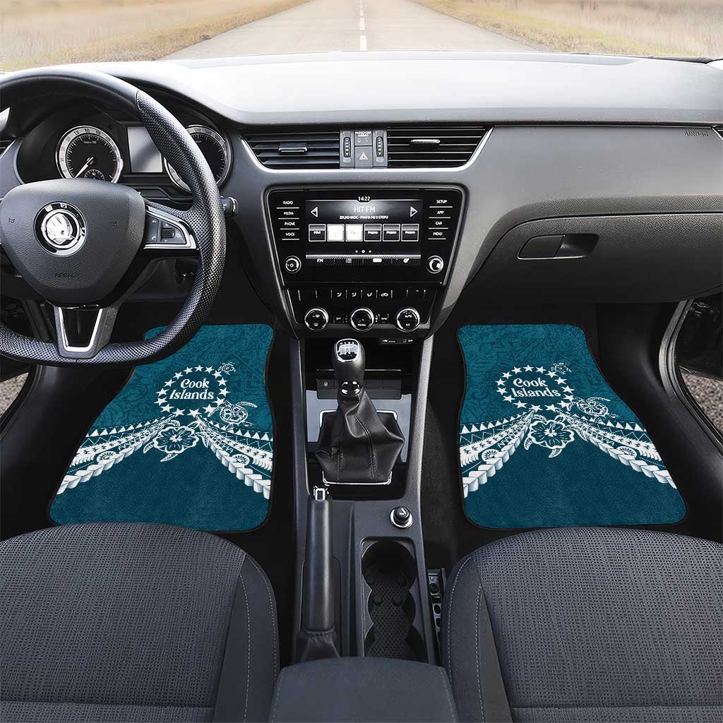 Kia Orana Cook Islands Car Mats Polynesian Turtle Crowberry Blue Color