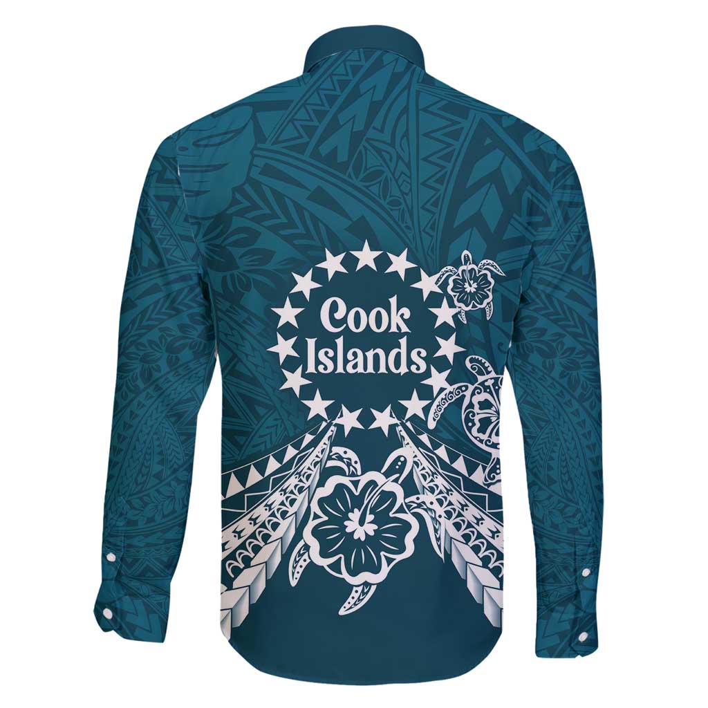 Kia Orana Cook Islands Family Matching Mermaid Dress and Hawaiian Shirt Polynesian Turtle Crowberry Blue Color